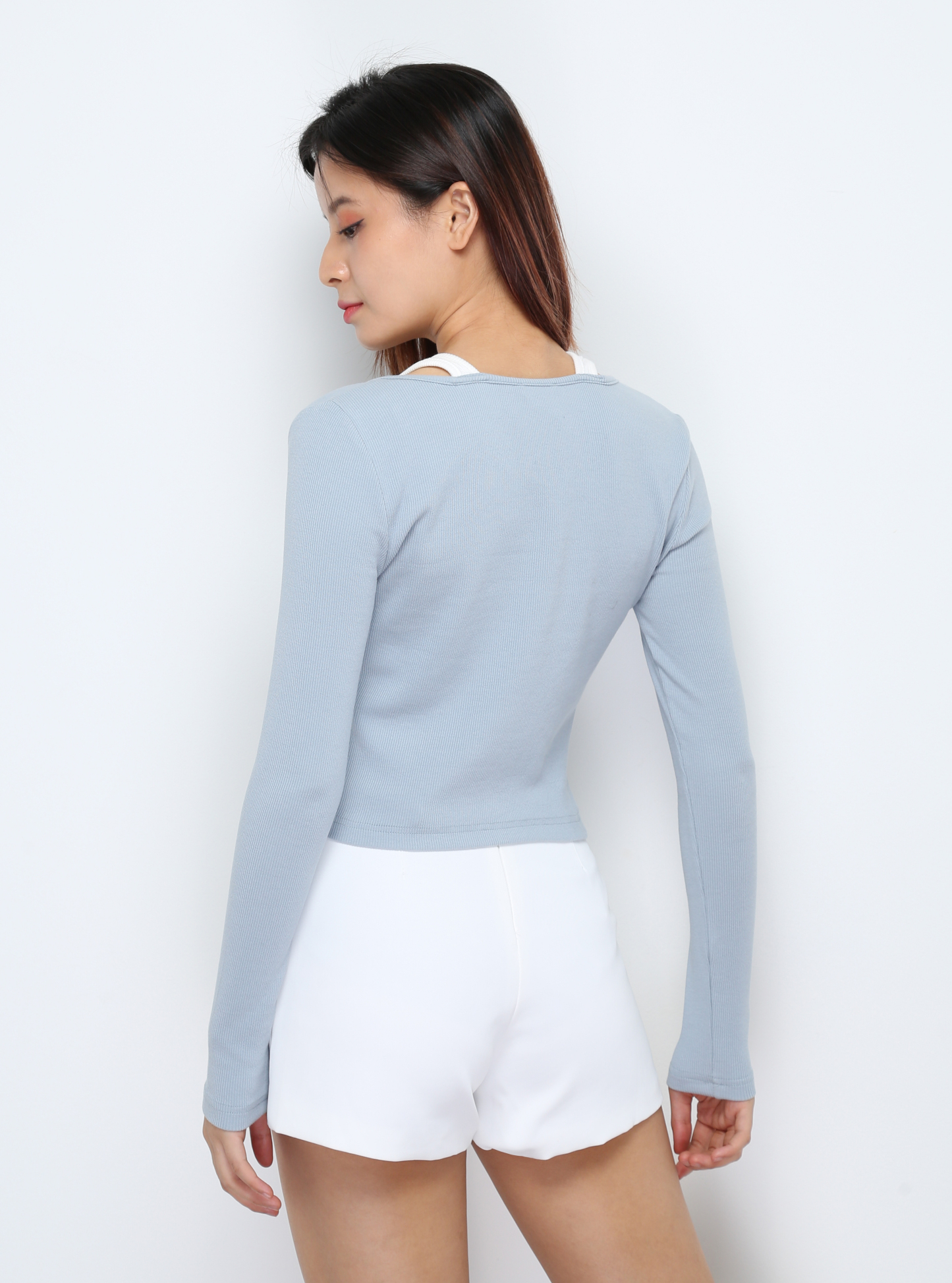 Fake Two Piece Long Sleeve Top 28529