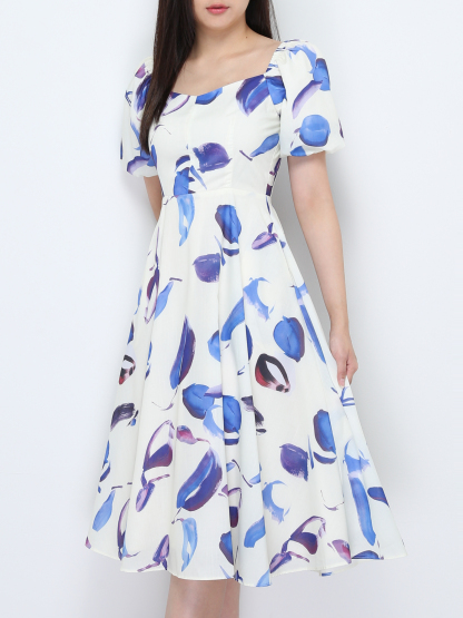 Puff Sleeve Dress 28531