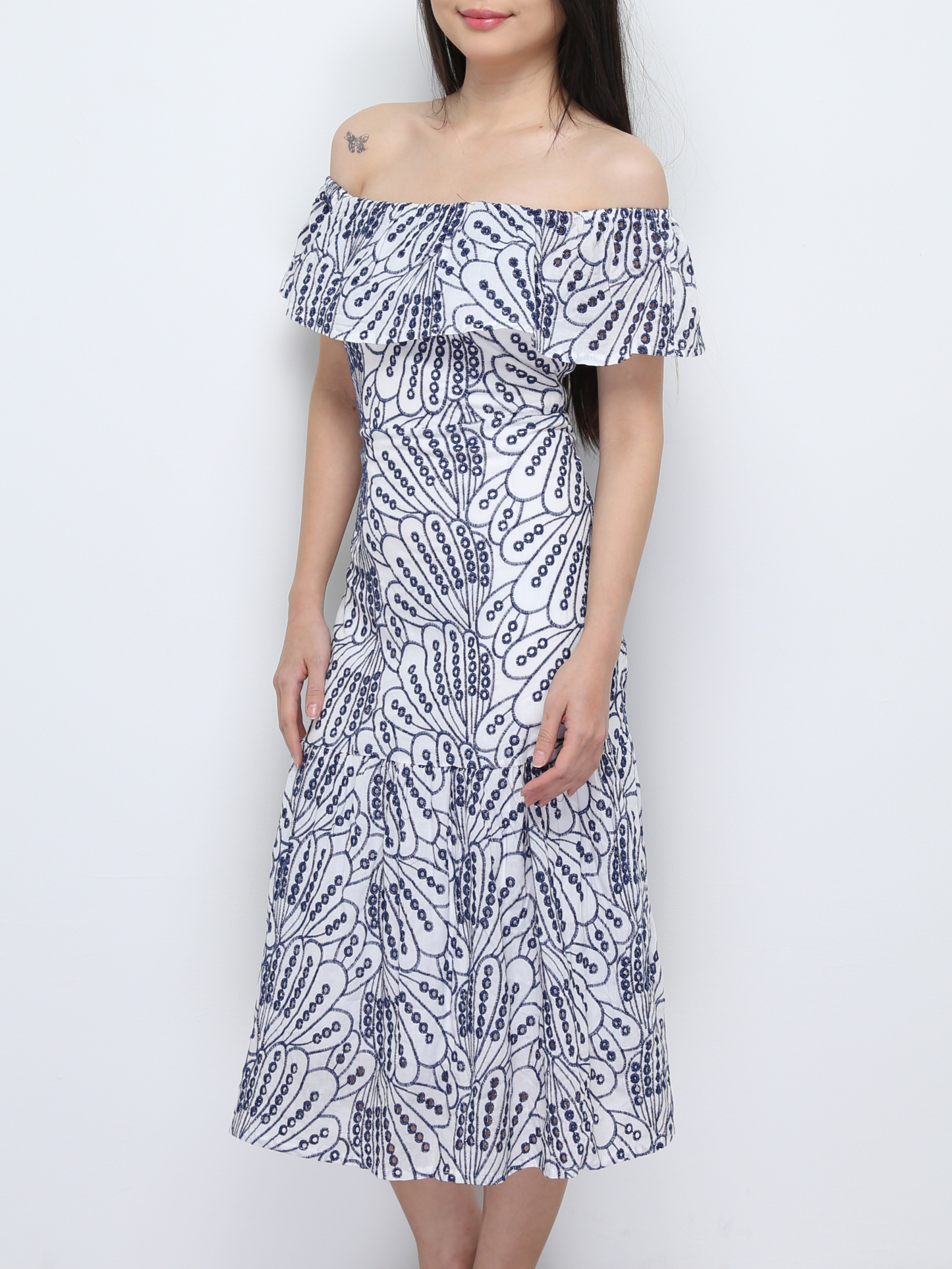 Off Shoulder Fish Tail Dress 28535