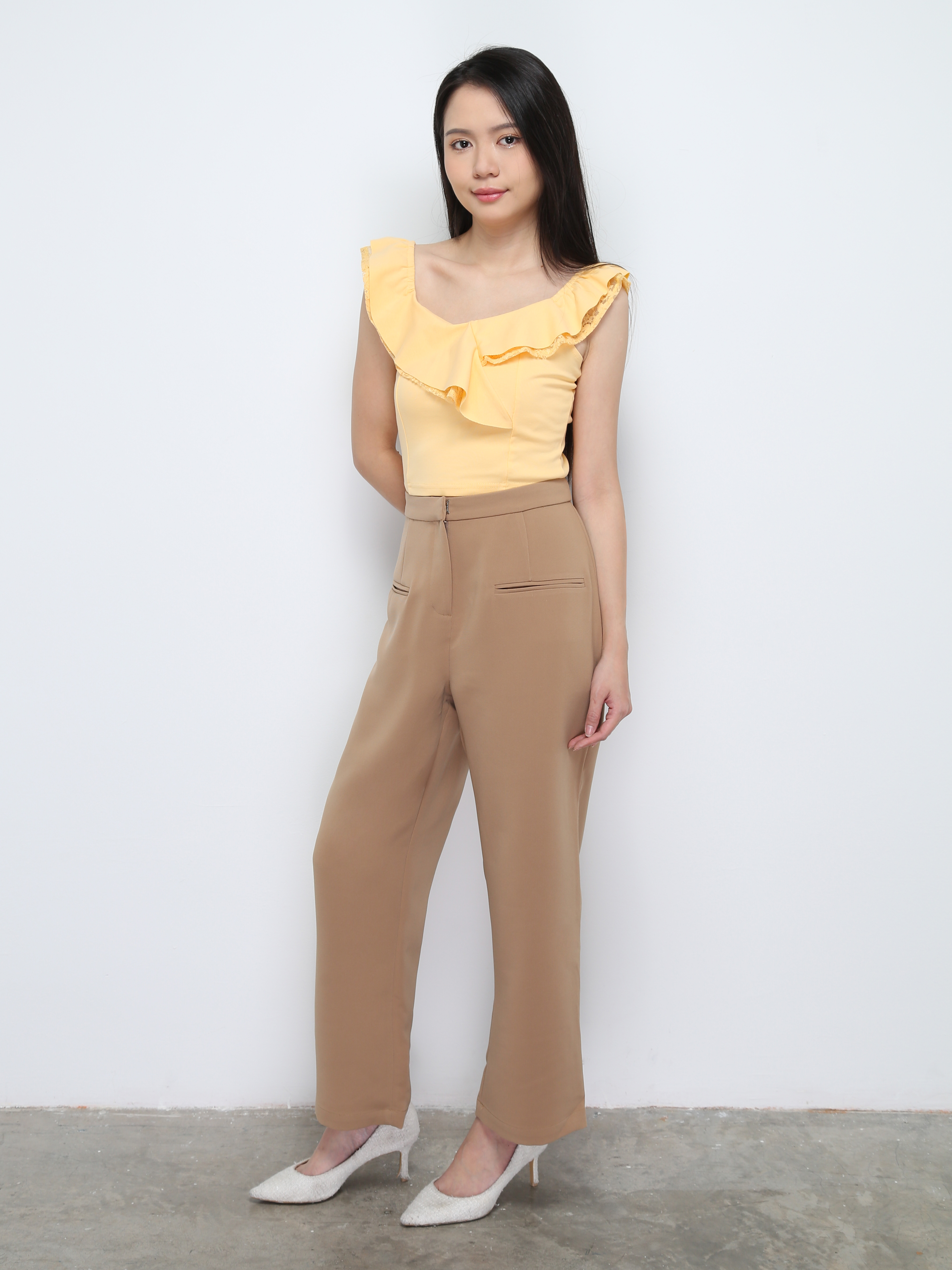 Front Zip Long Pants 28016