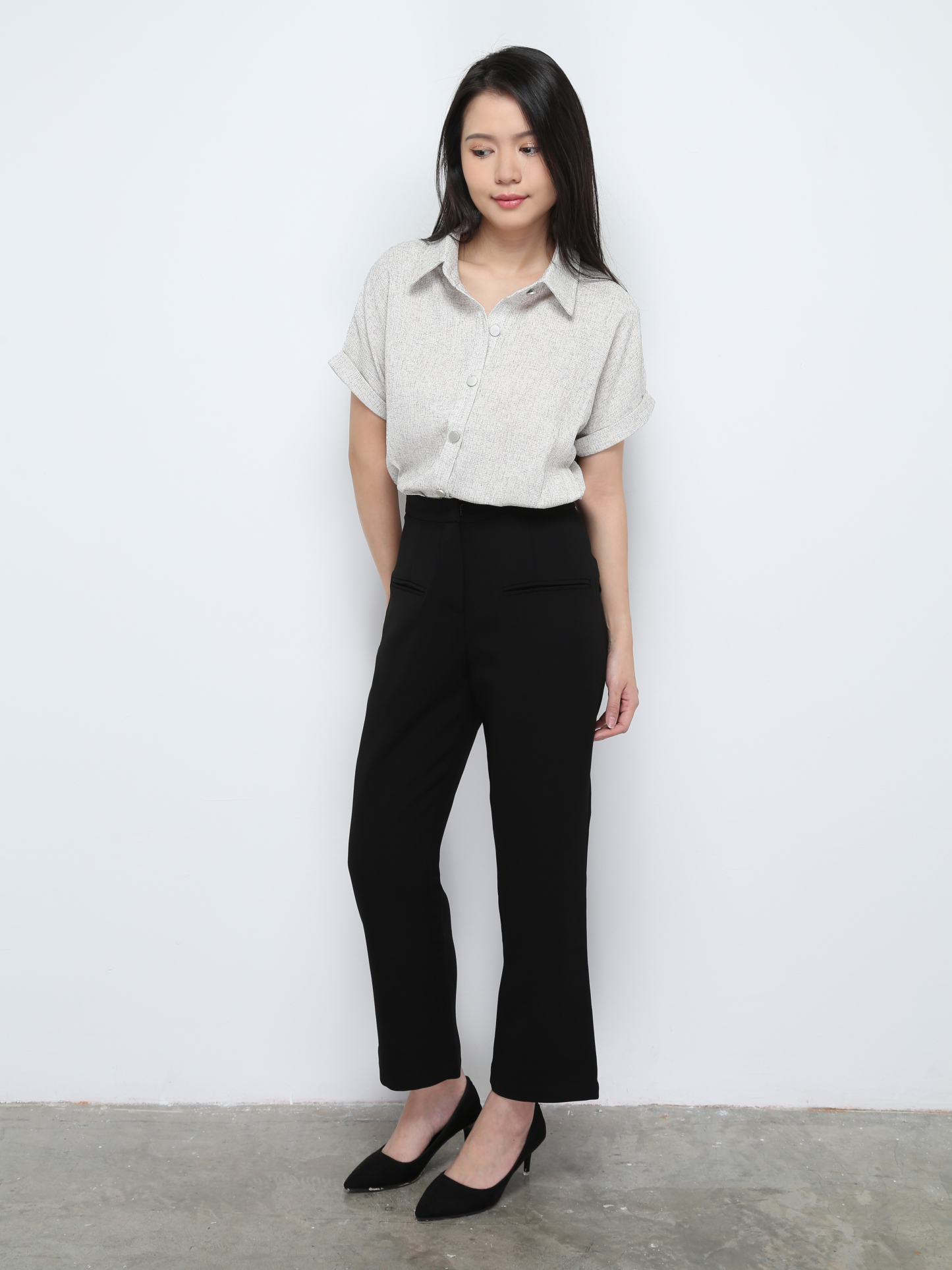 Front Zip Long Pants 28016