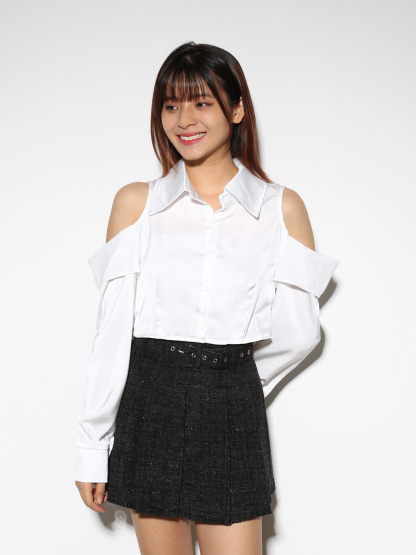 High Waist With Belt Short Pants 28813