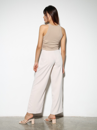 Sleeveless Side Pleated Top 28796