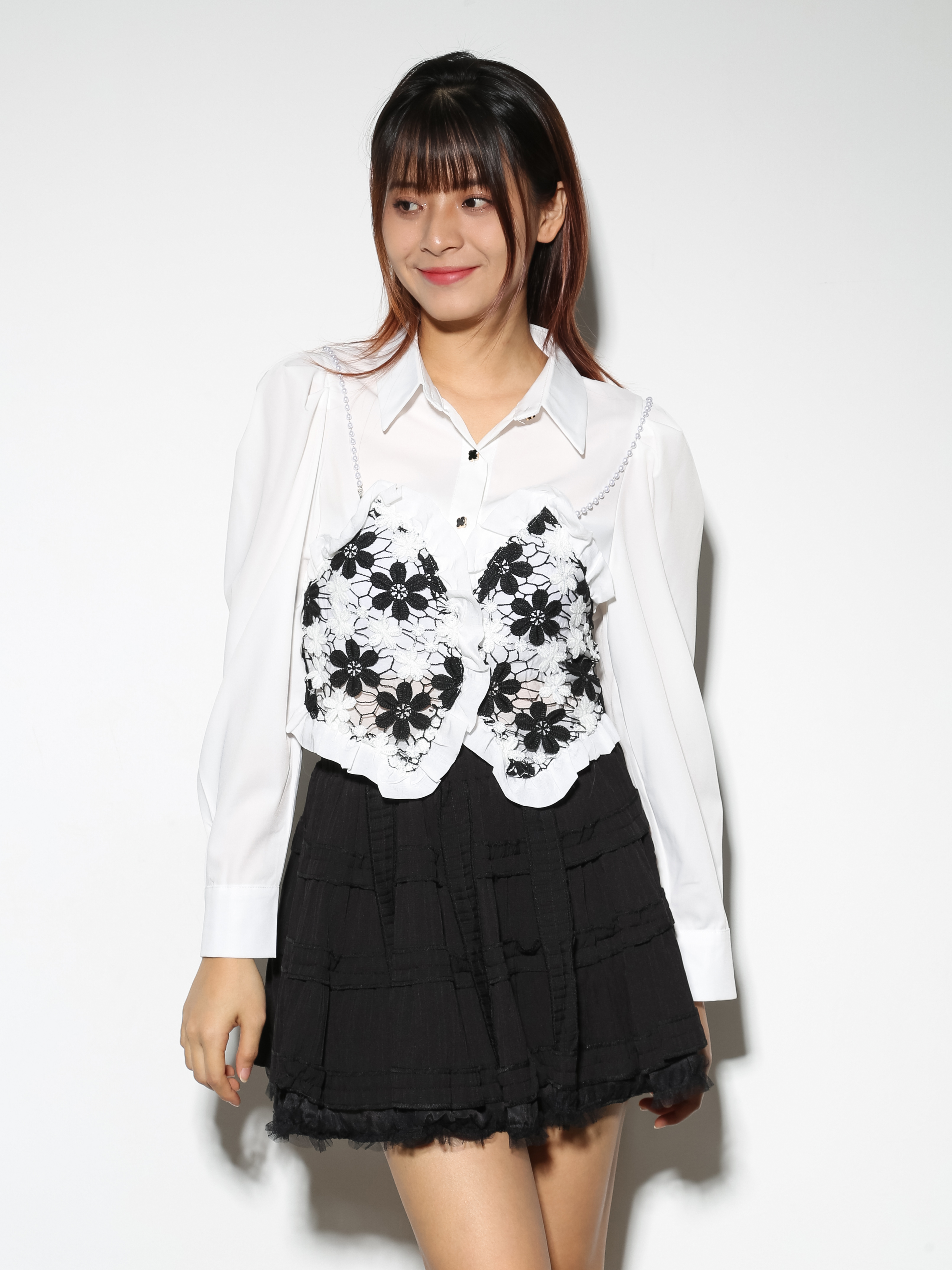 Fake Two Piece Floral Blouse 28797