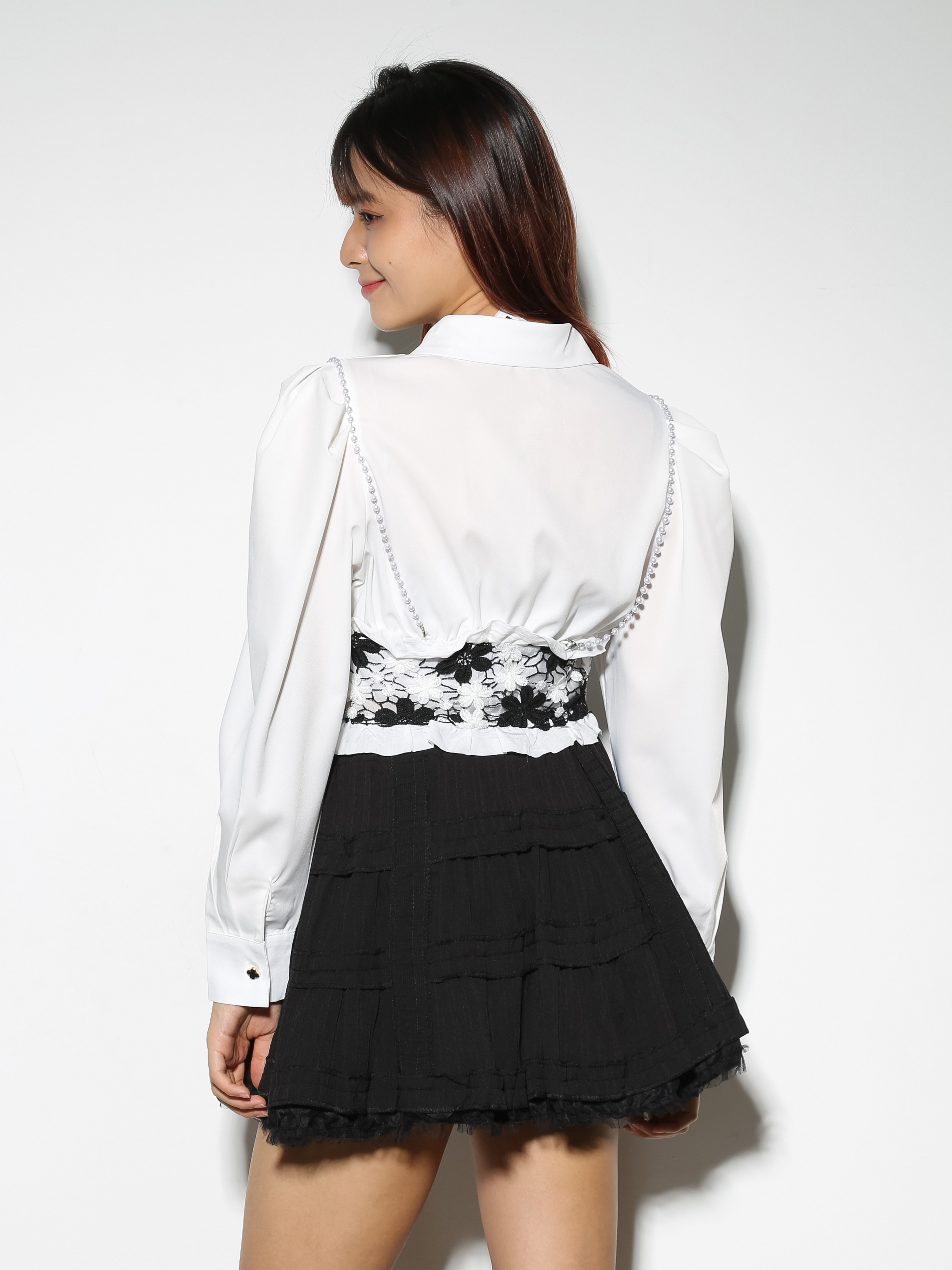 Fake Two Piece Floral Blouse 28797