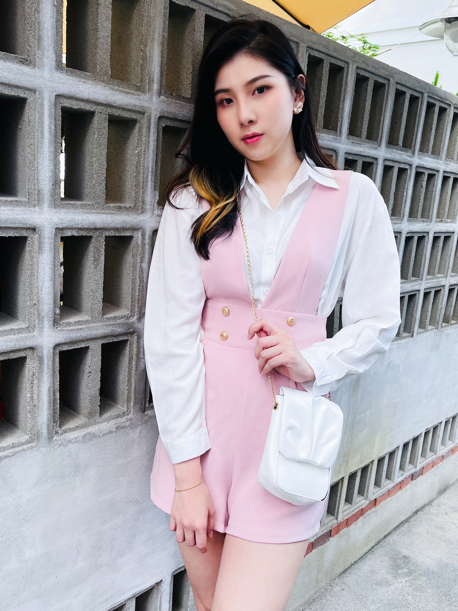 Decorative Gold Button Jumpsuit 21838