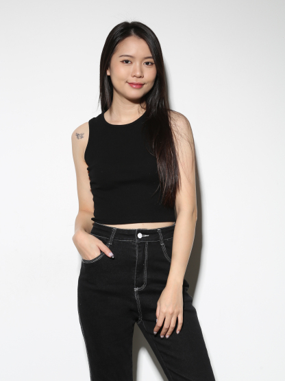 Sleeveless Back Hole Top 28890