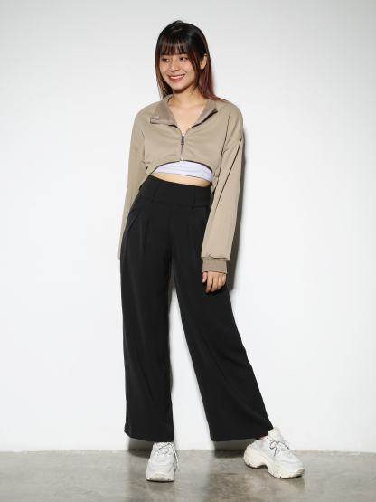 Front Zip Long Sleeve Top 29058