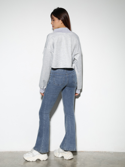 Front Zip Long Sleeve Top 29058