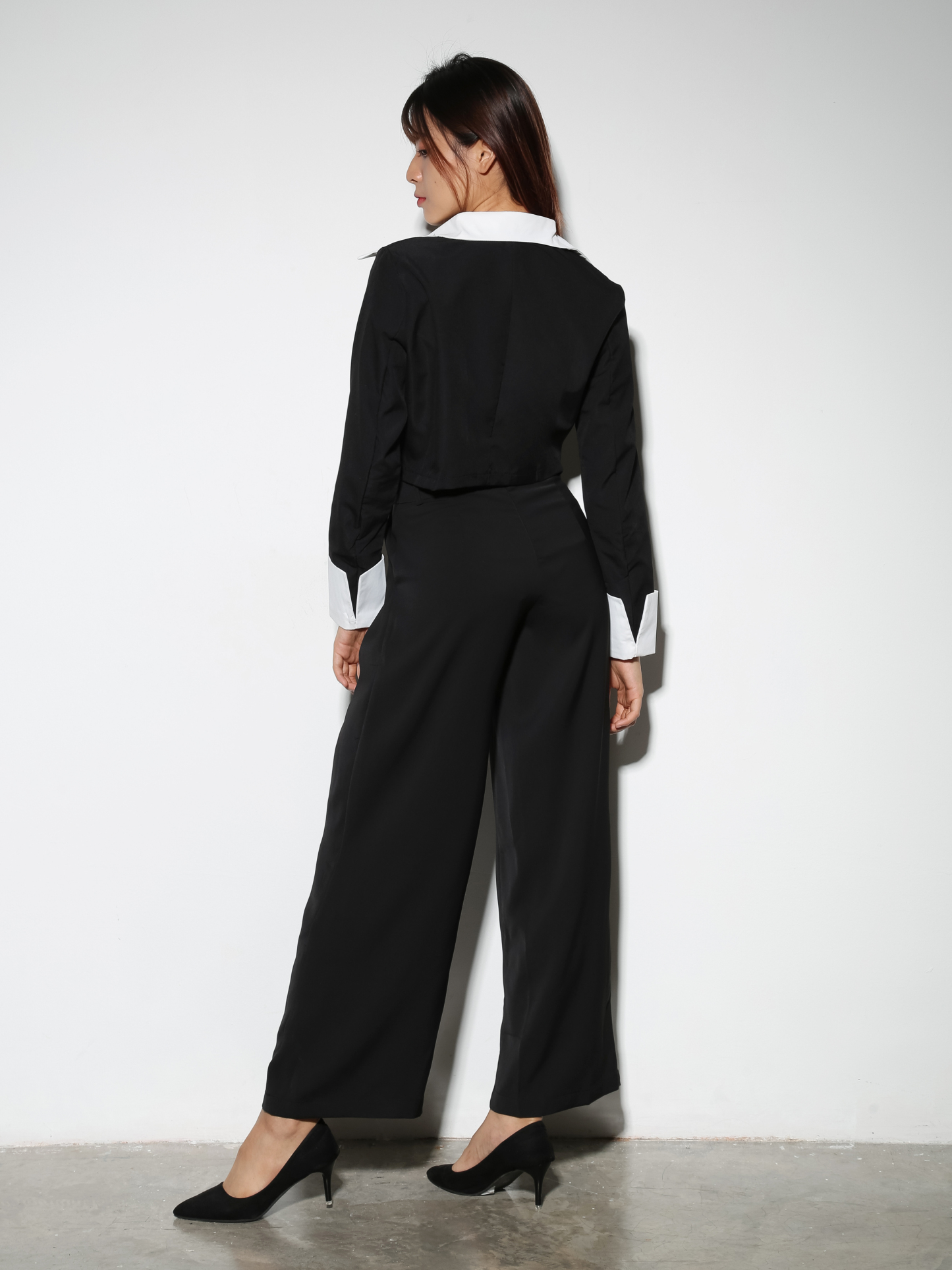 Fake Two Piece Front Button Top 29061