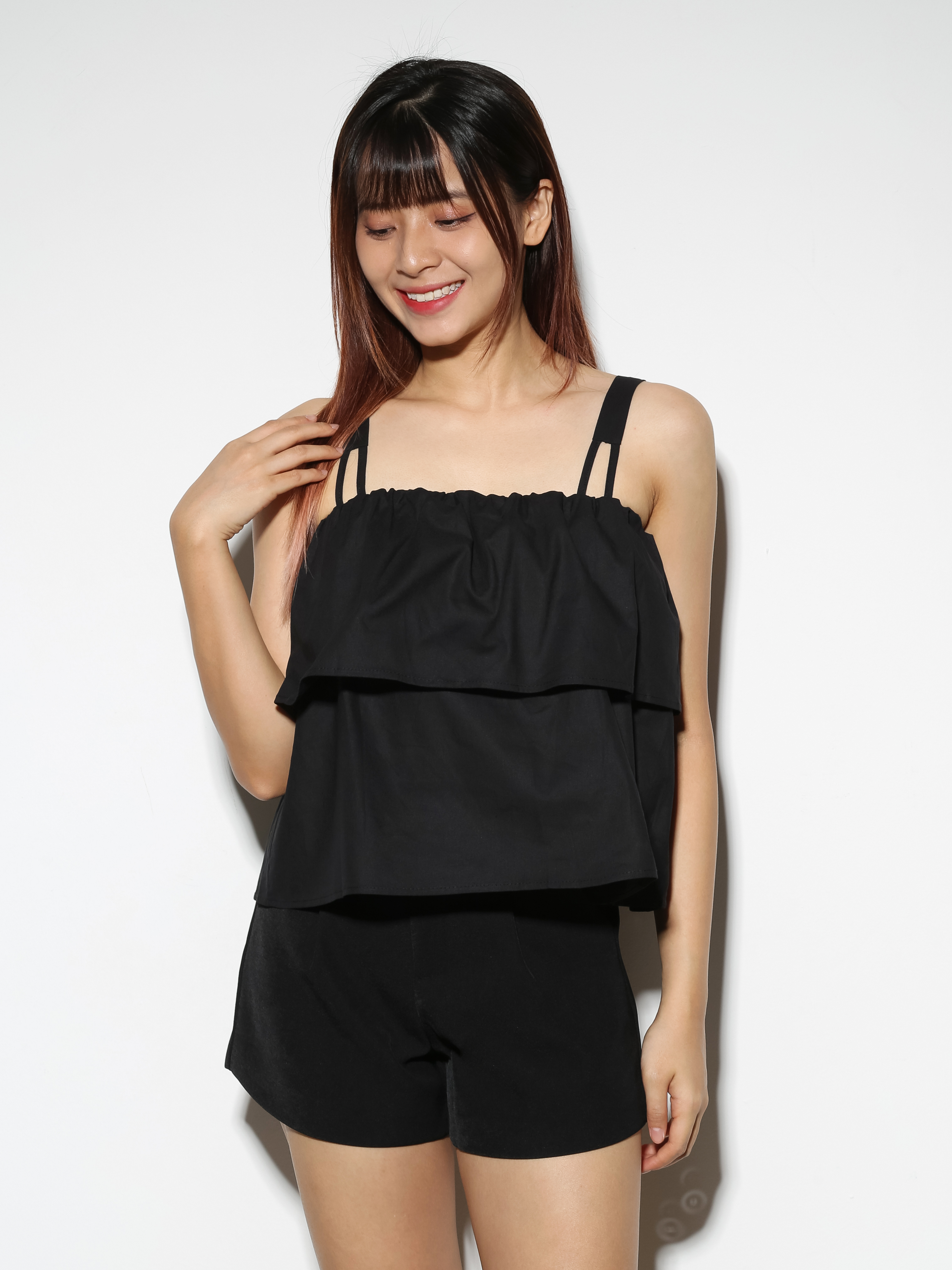 Layered Sleeveless With Strap Top 29065