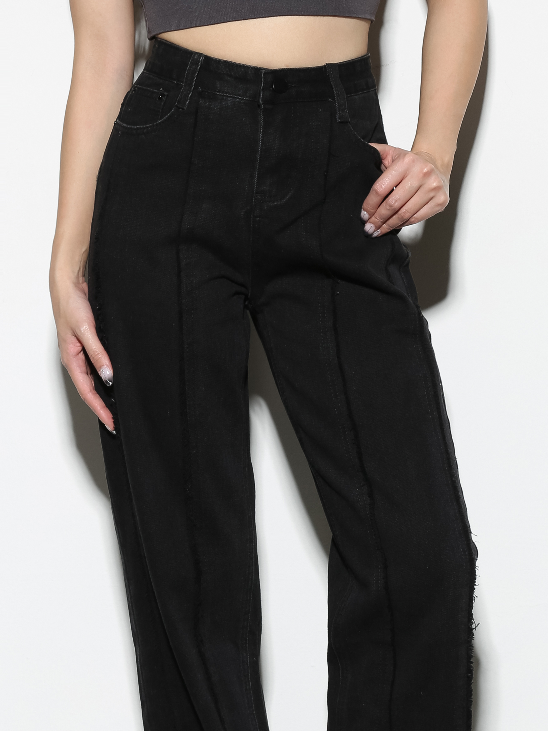 Denim High Waist Long pants 29079