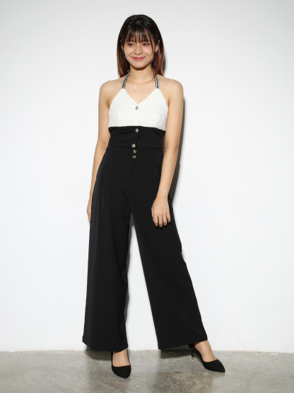 Halter Front Button Top 29167