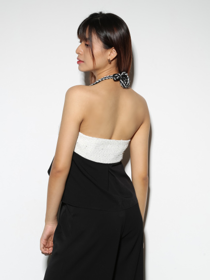 Halter Front Button Top 29167