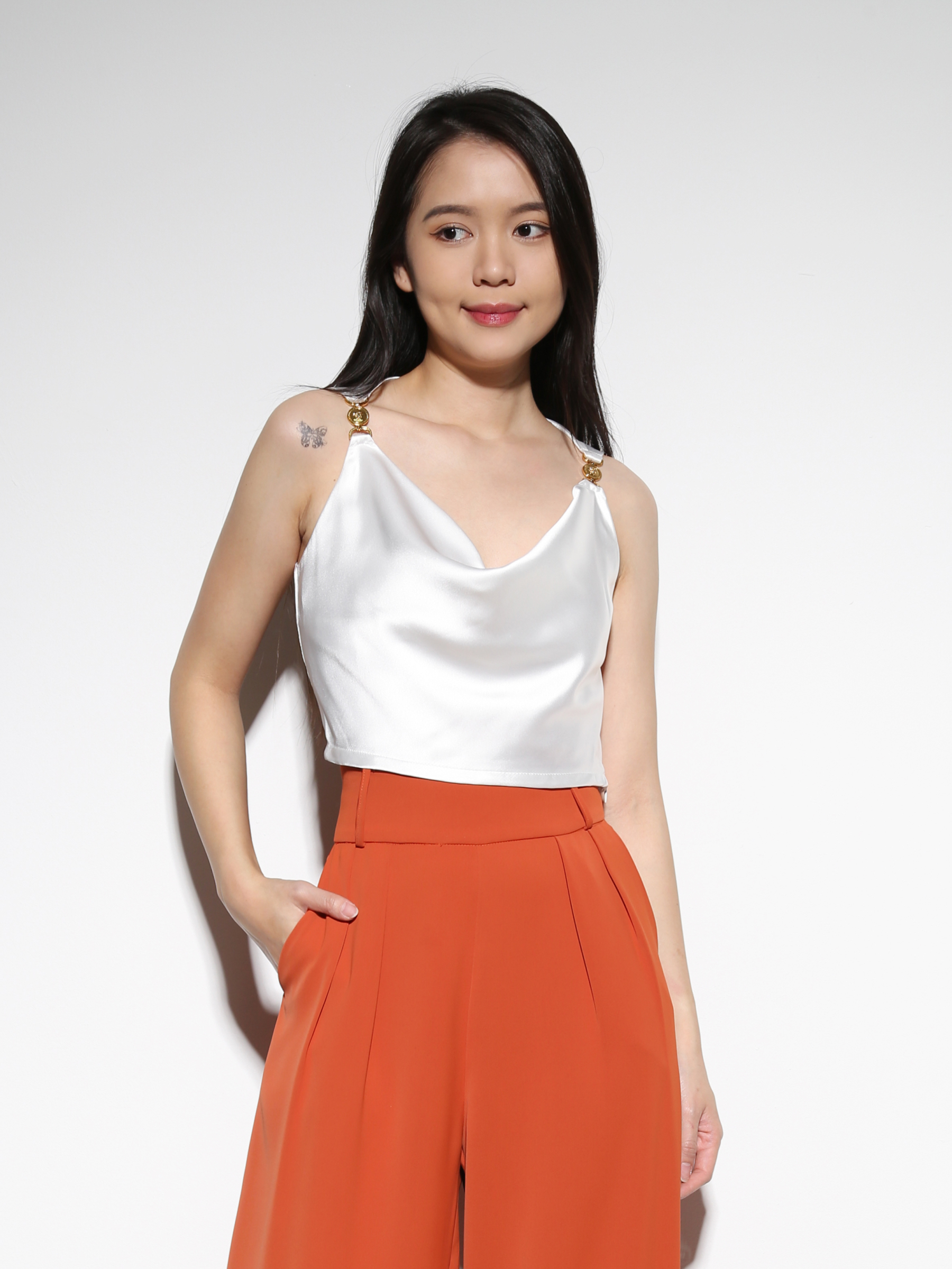Sleeveless Pleated Top 29397