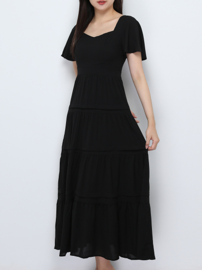 Butterfly Sleeve With Back Zip Dress 29499