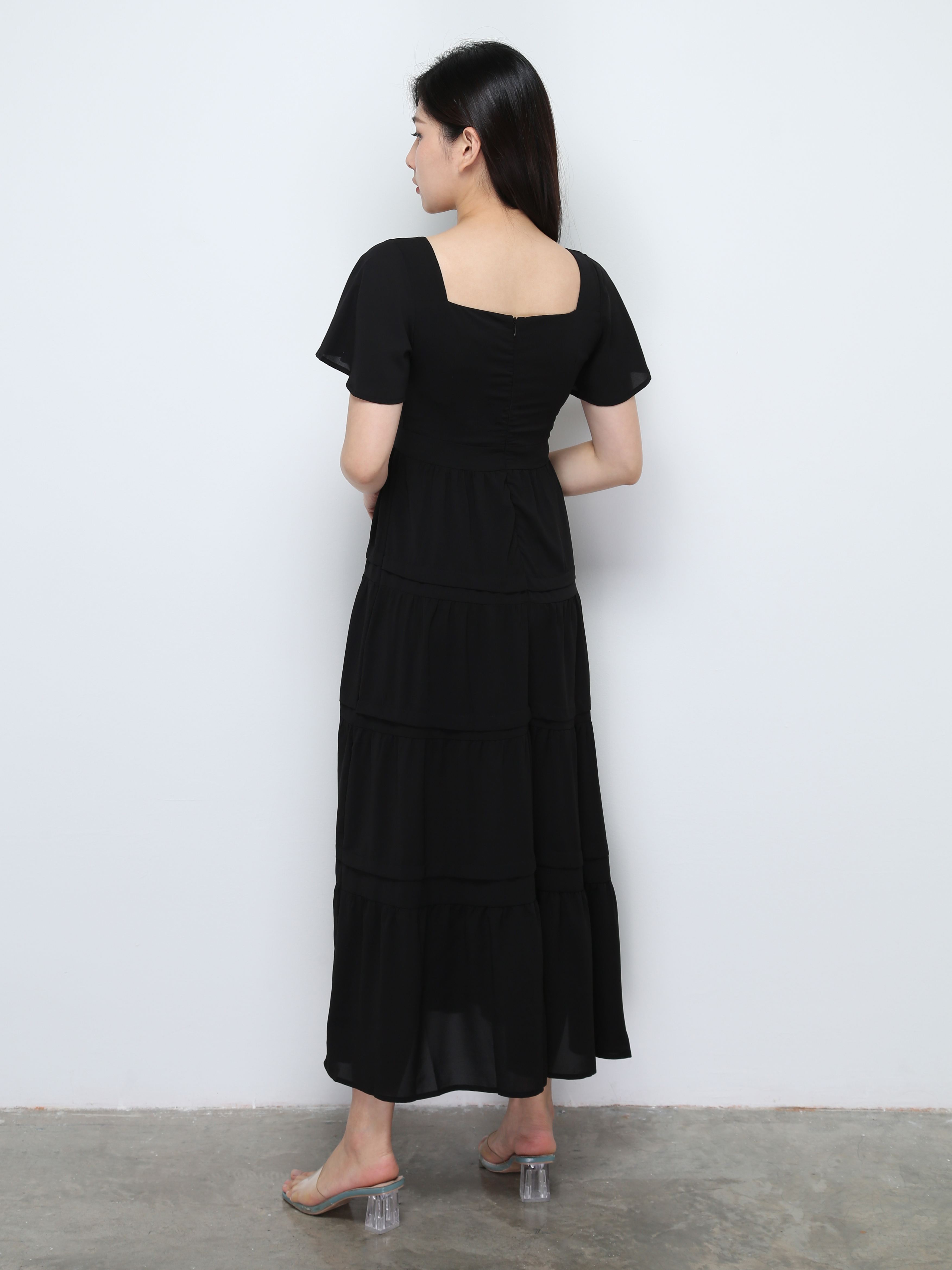 Butterfly Sleeve With Back Zip Dress 29499