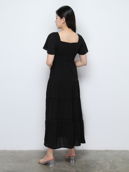 Butterfly Sleeve With Back Zip Dress 29499