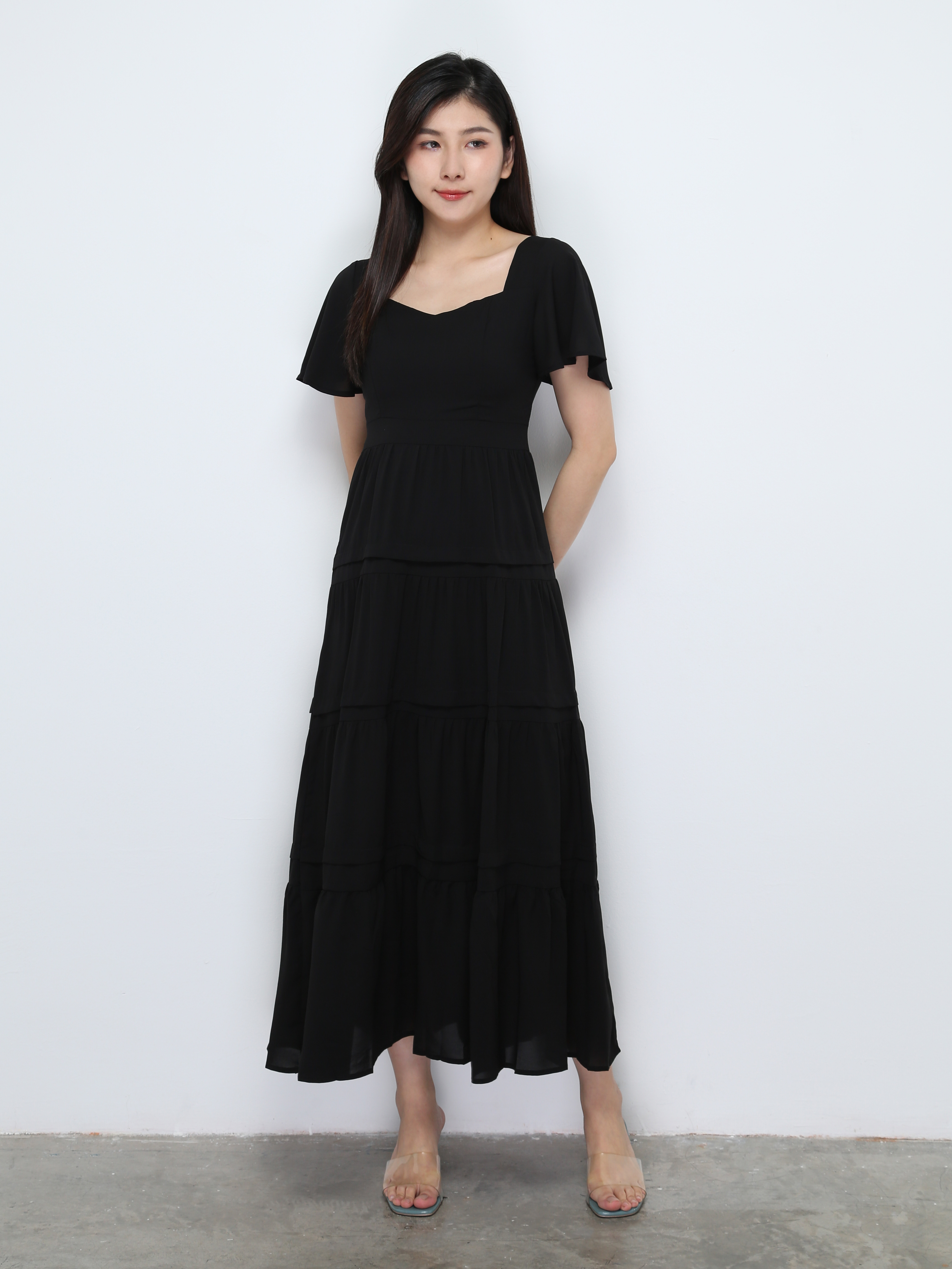 Butterfly Sleeve With Back Zip Dress 29499