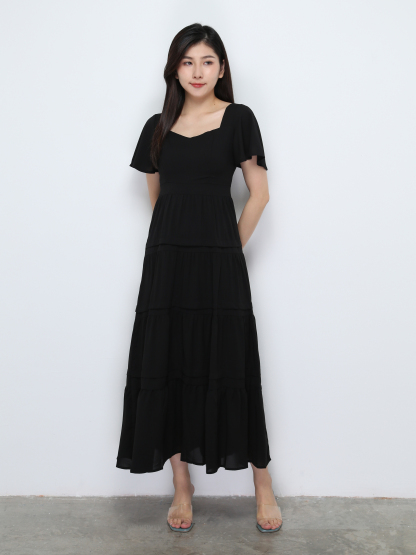 Butterfly Sleeve With Back Zip Dress 29499