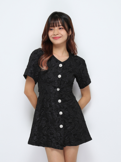 Floral Front Button Dress 29544