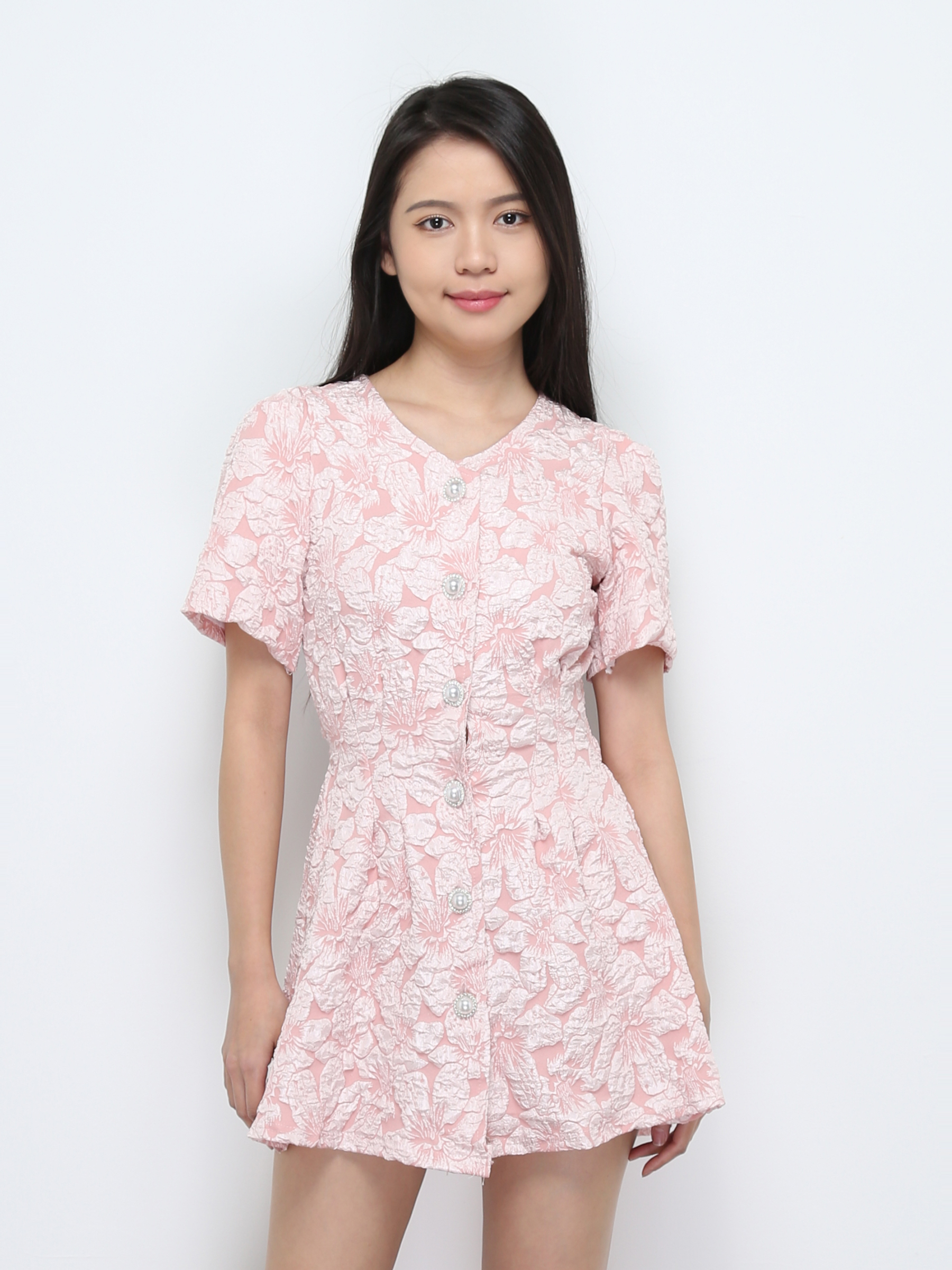 Floral Front Button Dress 29544