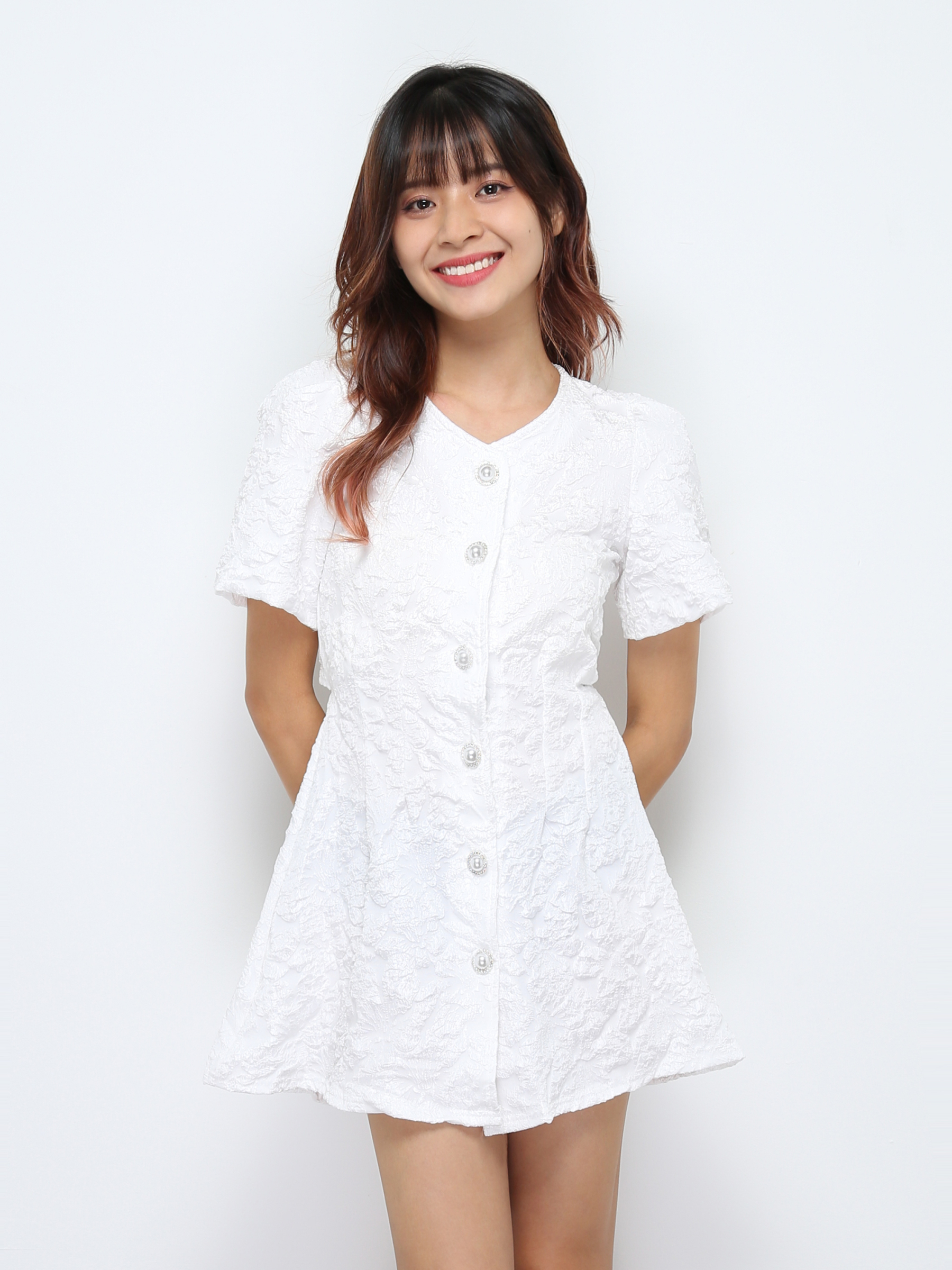 Floral Front Button Dress 29544