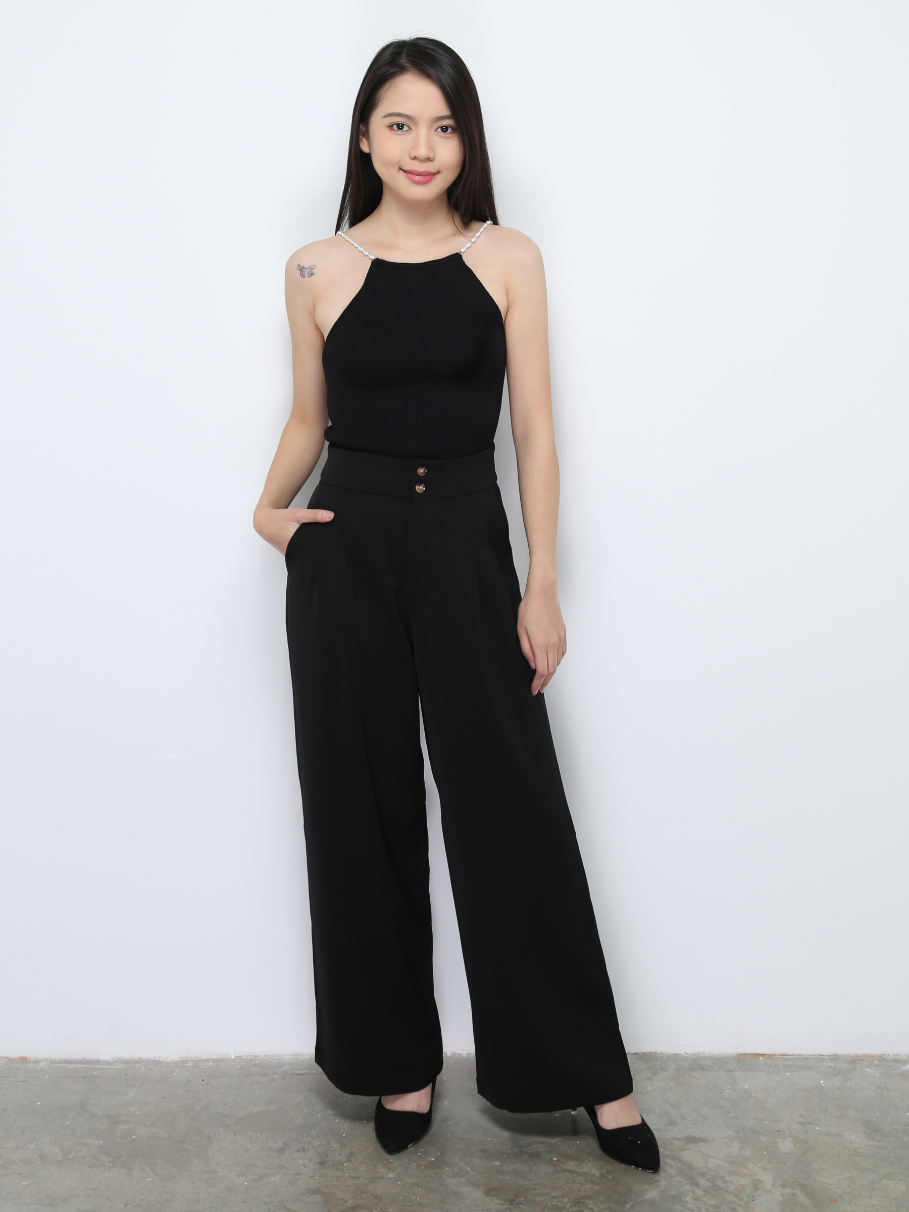 Decorative Pearl Strap Top 29547