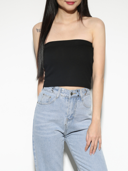 Denim Front Button And Pocket Long Pant 28558