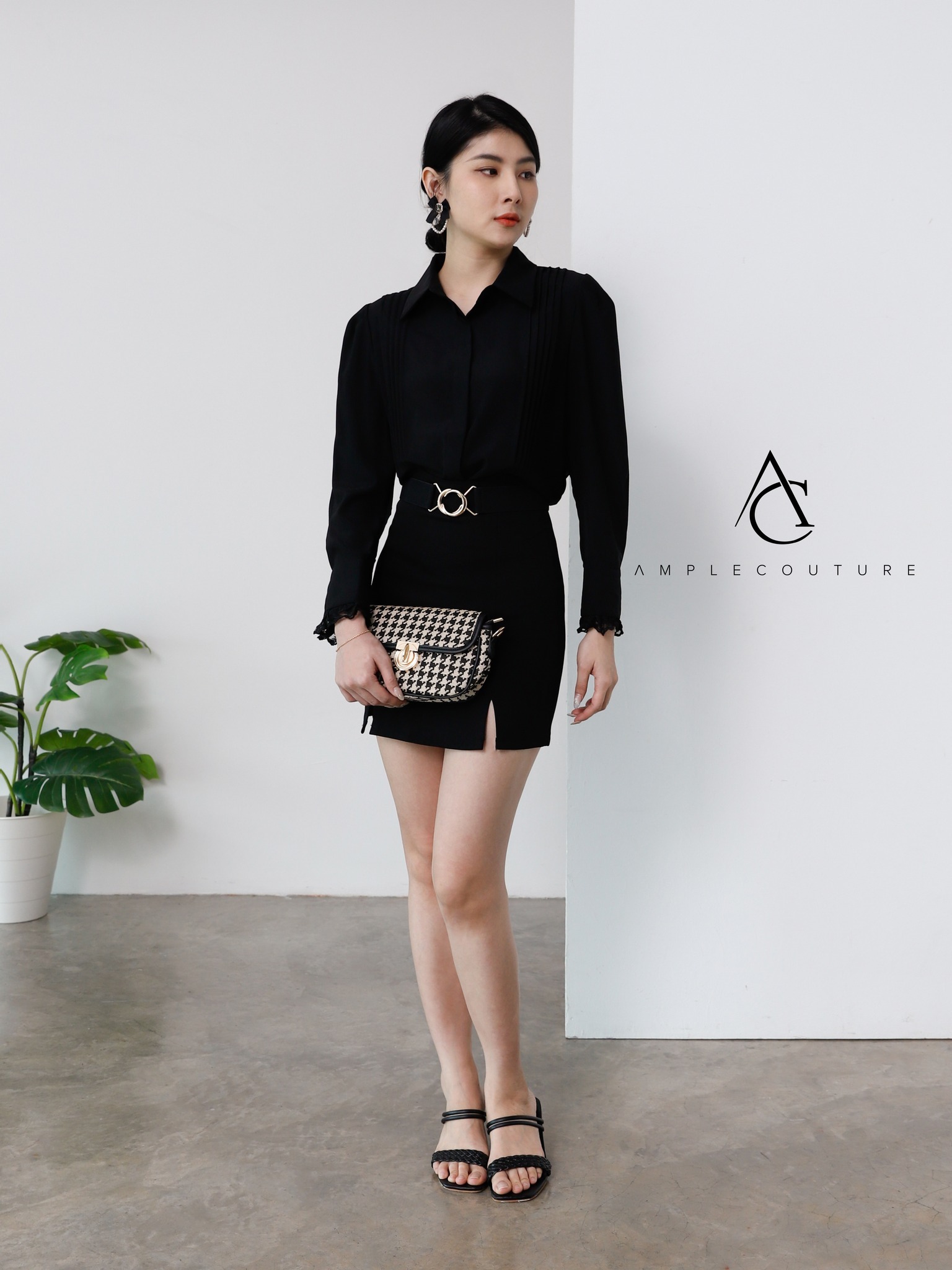 High Waist Two Side Split Skirt 21915