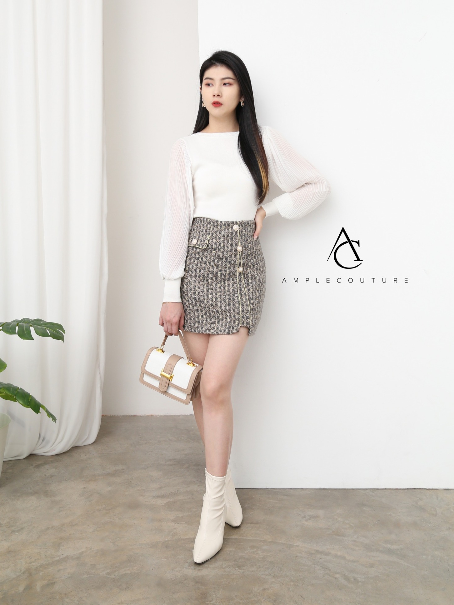 High Waist Chanel Style Skirt 19504