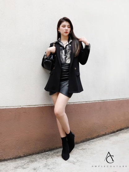 Leather Split Skirt 19697