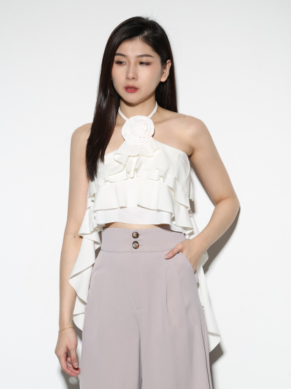 Layered Front Decorative Flower Top 29174