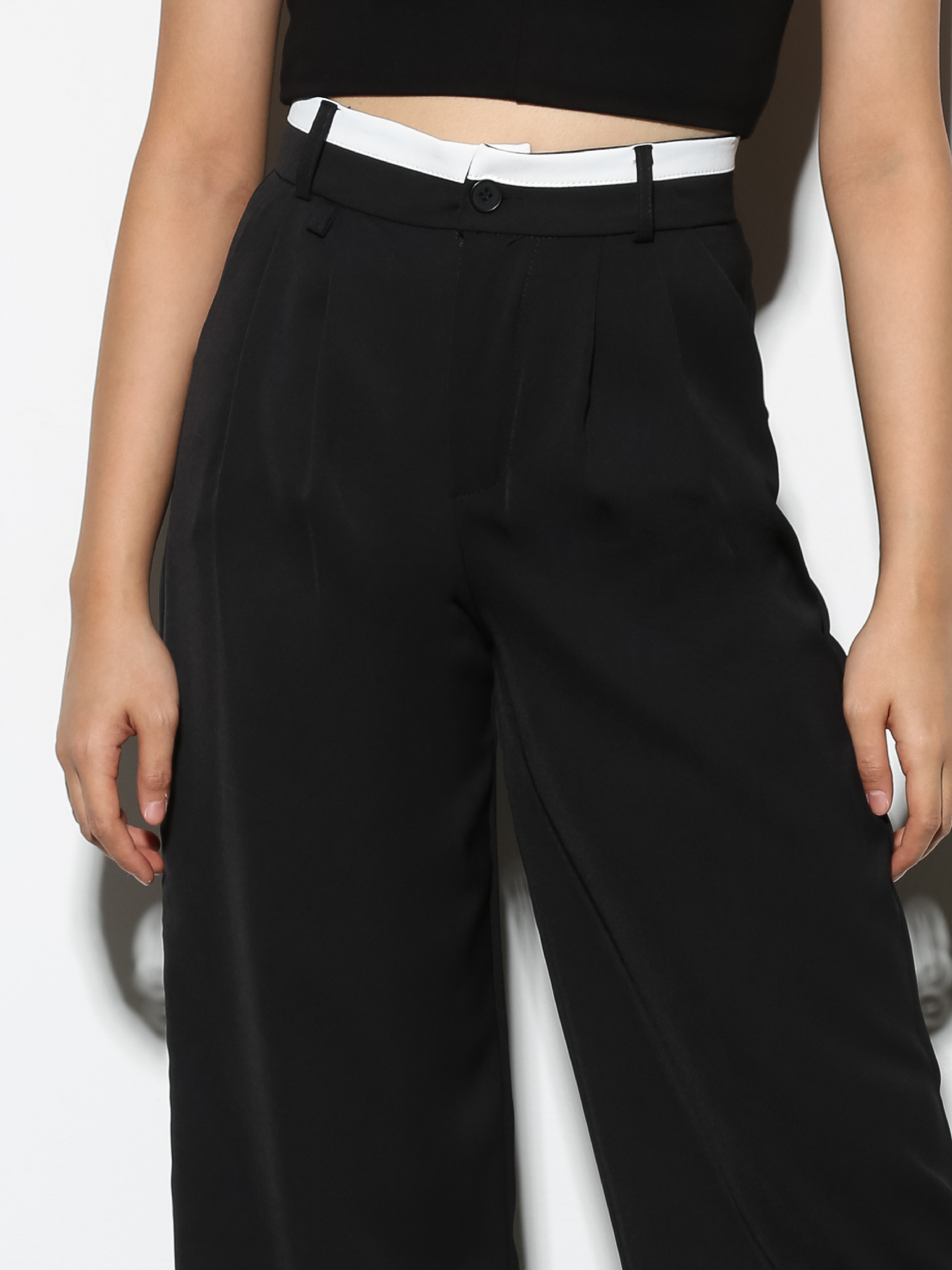 Front Button Pleated Long Pant 29050