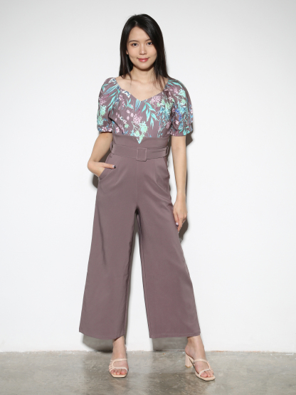 Floral With Belt Jumpsuit 28927