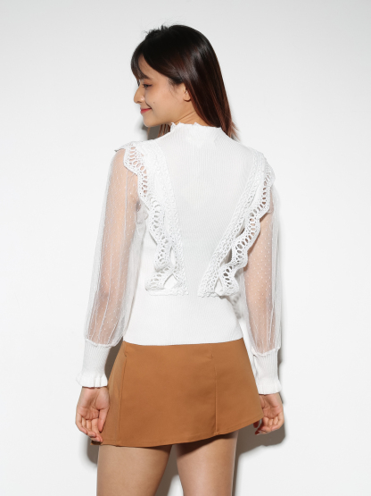 High Waist With Split Skirt Pants 28891