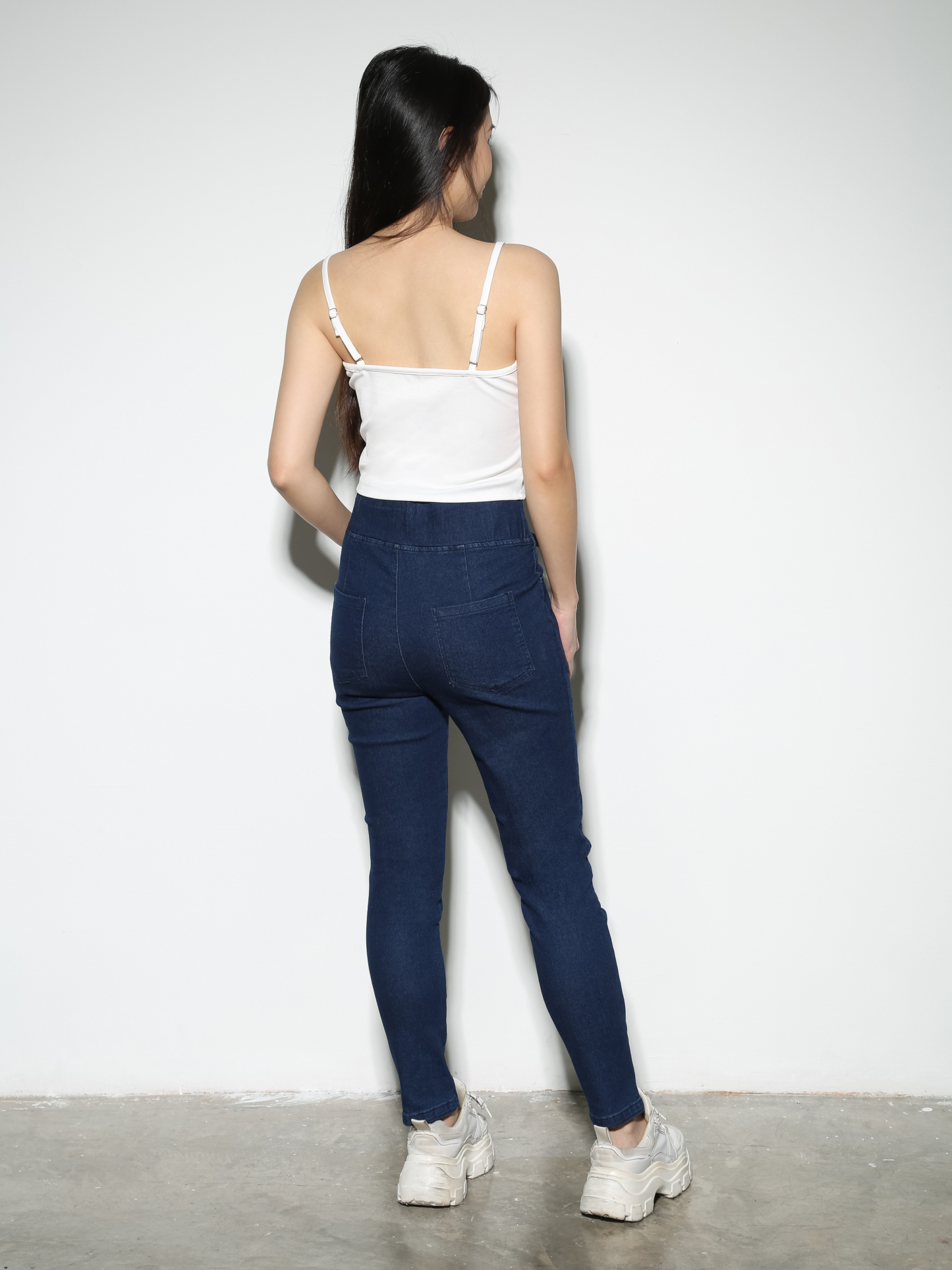 High Waist Denim Long Pants 27546