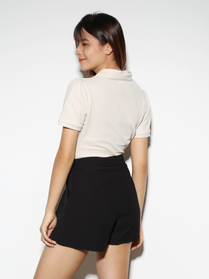 High Waist Pleated Short Pants 28997