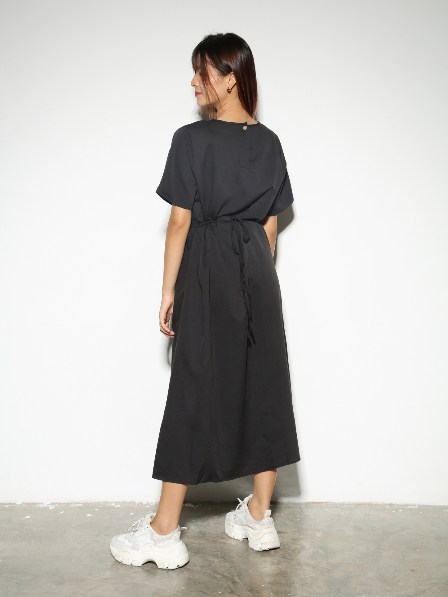 Waist Drawstring Casual Wear Dress 28327