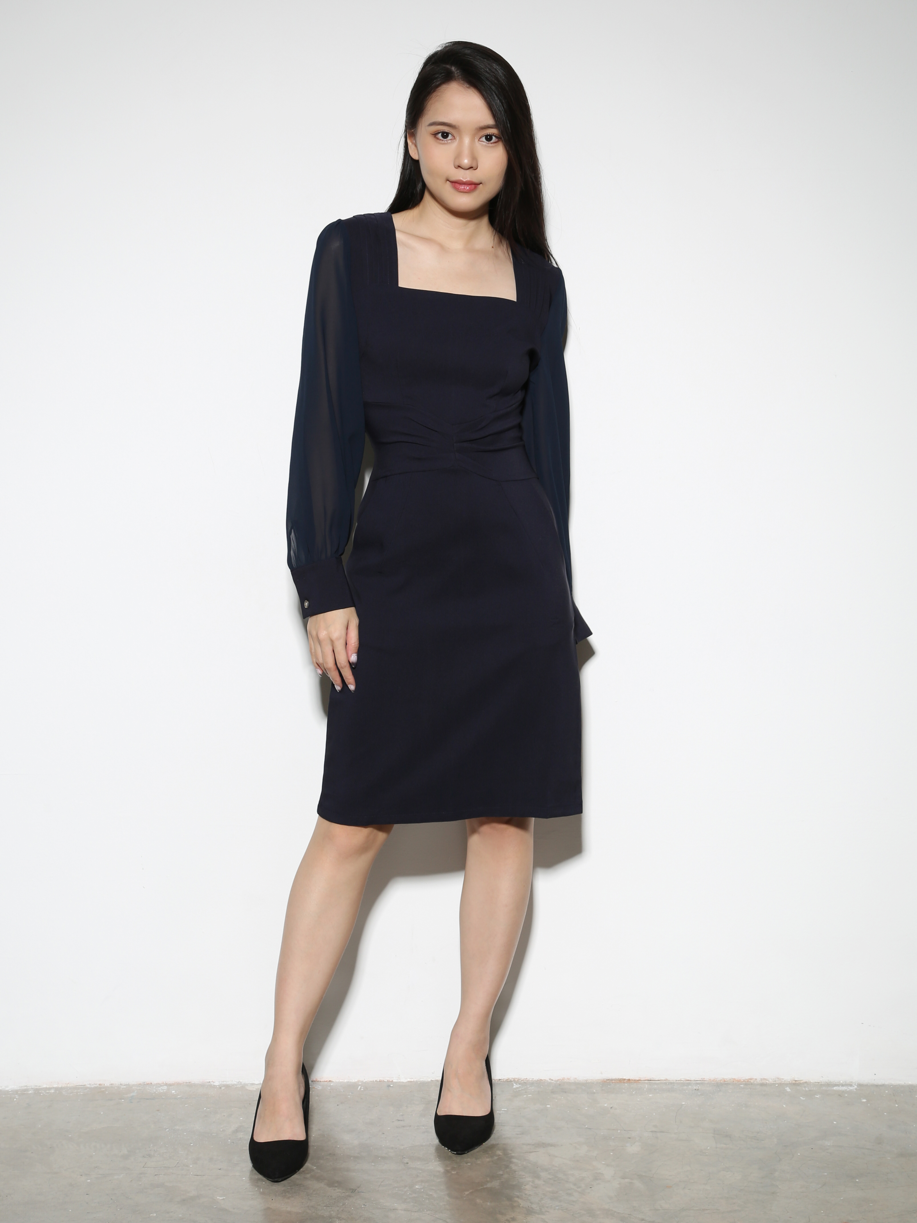 Front Pleated Dress 28926