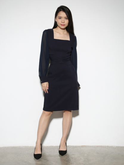 Front Pleated Dress 28926