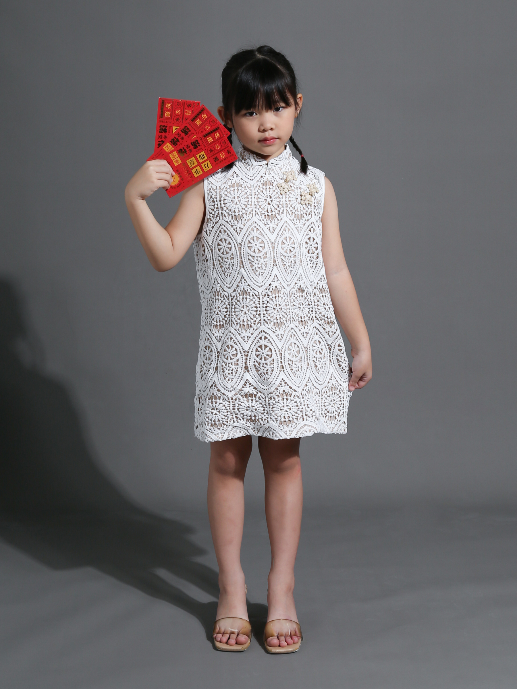 Cheongsam Lace Sleeveless Dress AC003K (AC3K) (KIDS)