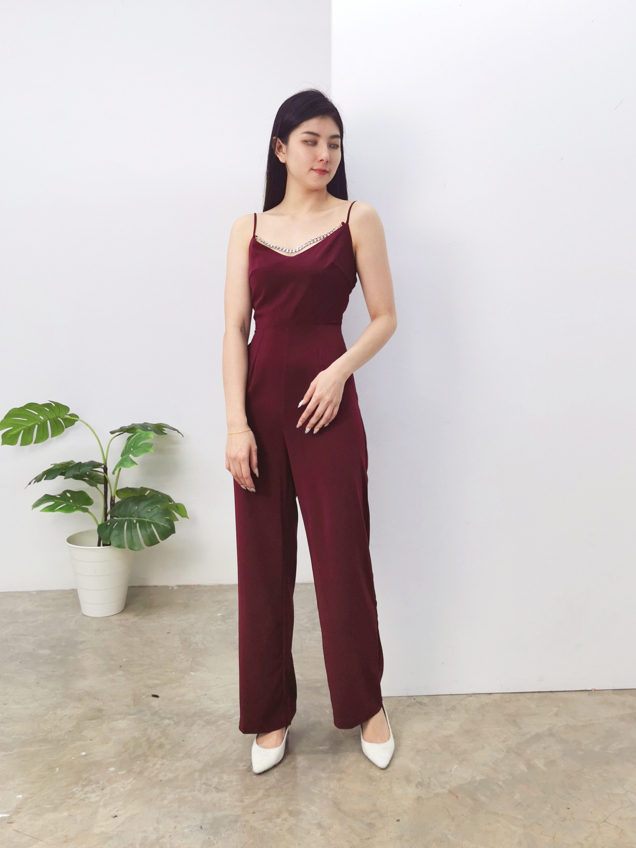 Front Chain With Strap Jumpsuit AC009