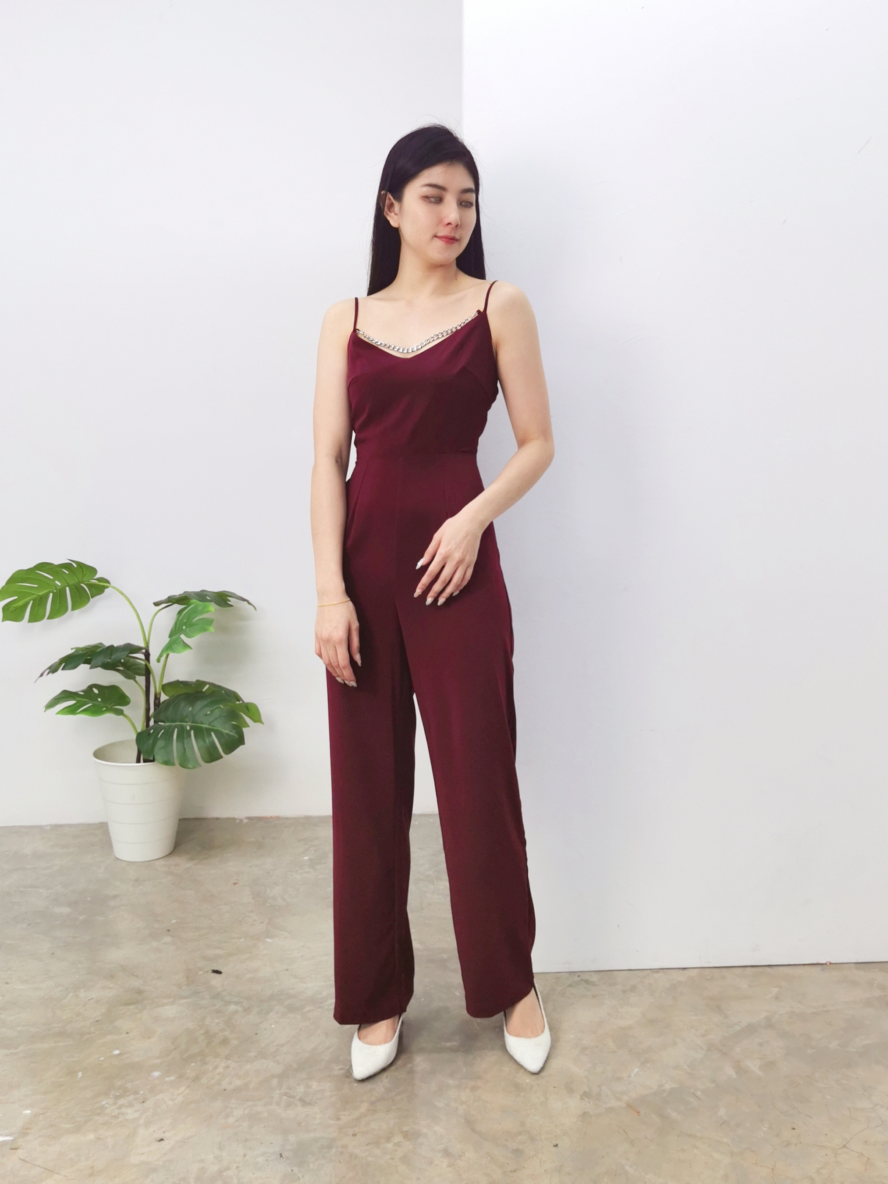 Front Chain With Strap Jumpsuit AC009