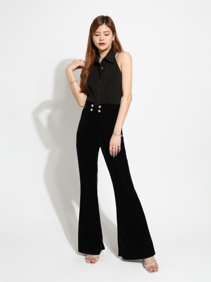 Halter Back Tie Up Top AC049