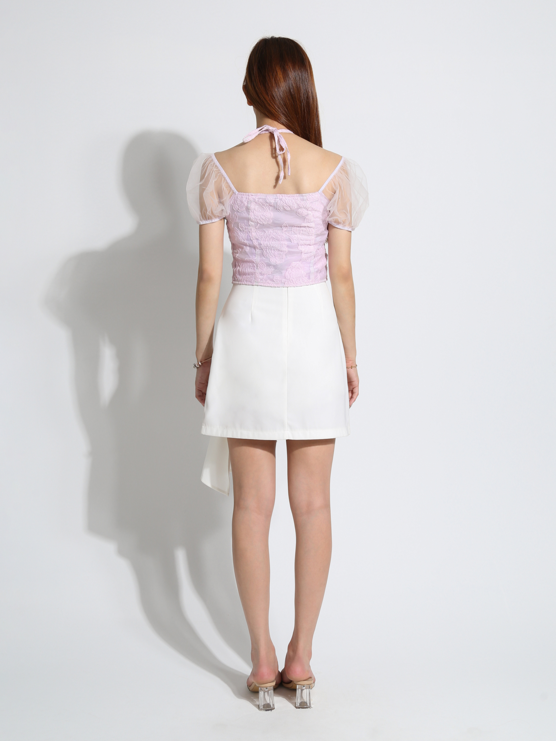 Off Shoulder Cheongsam Floral Top AC058