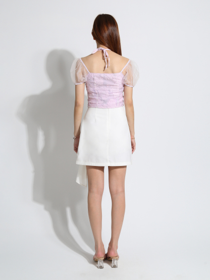 Off Shoulder Cheongsam Floral Top AC058