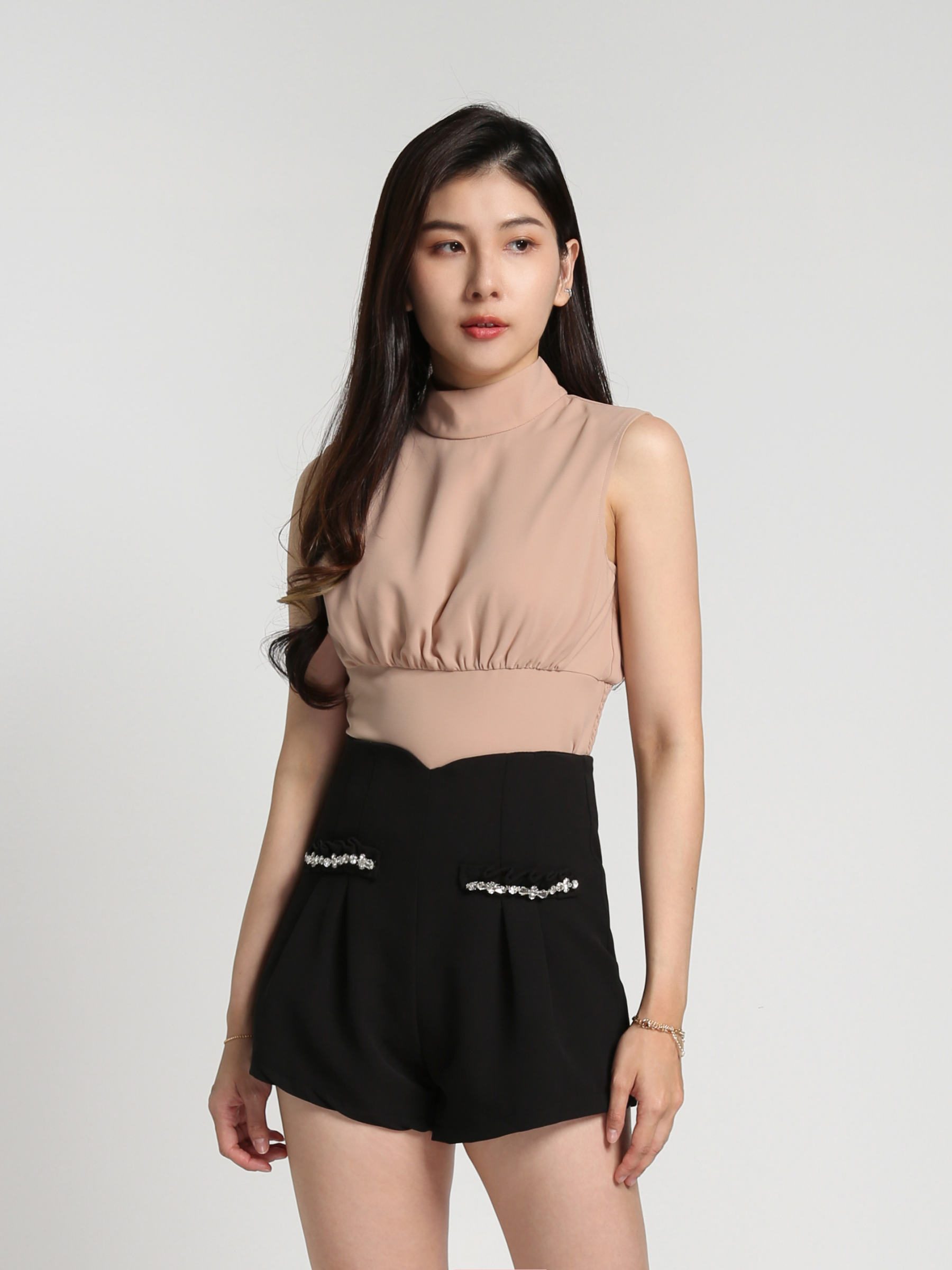 Sleeveless Waist Stretchable Top AC069