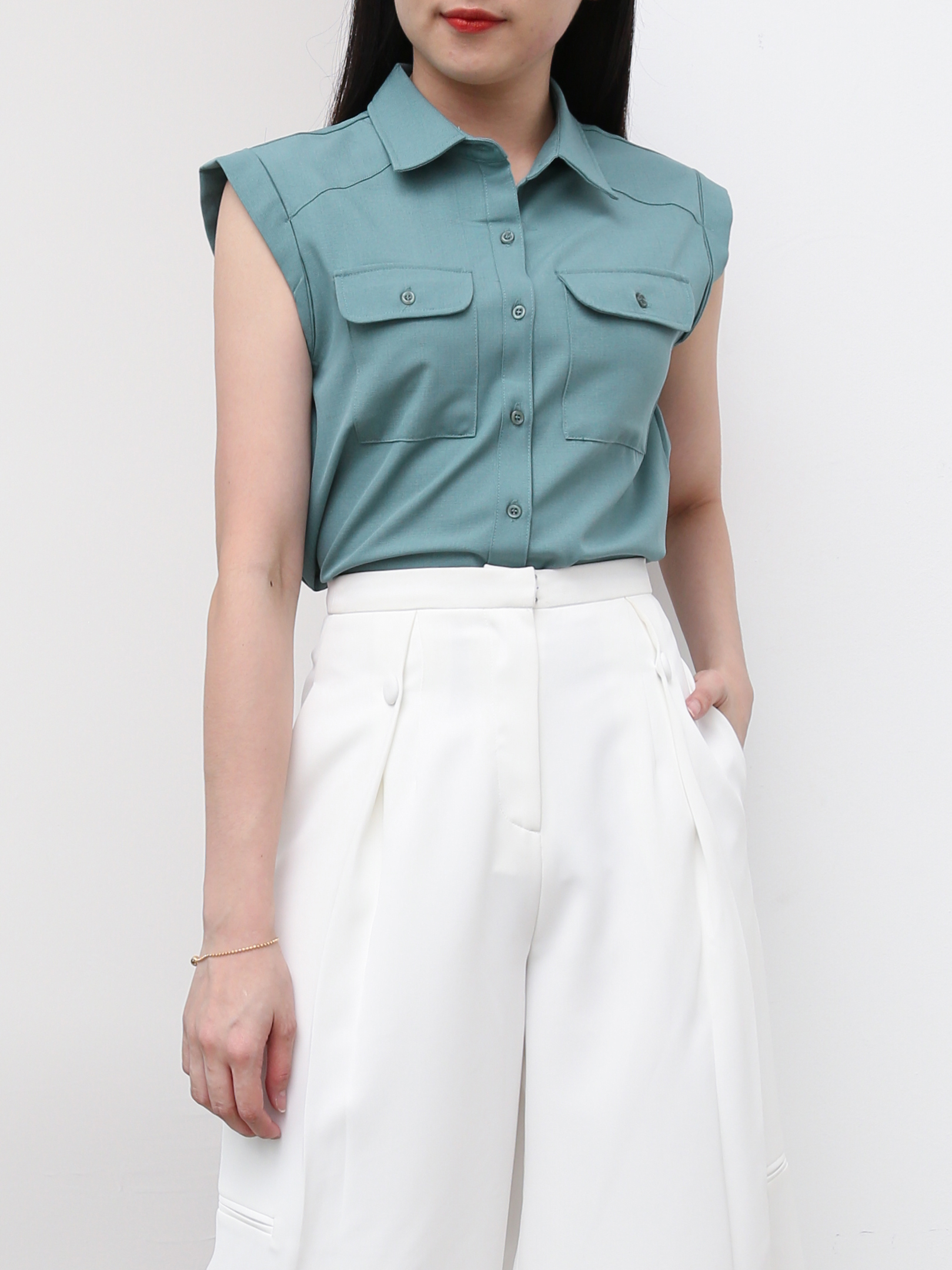 High Waist Wide Leg Long Pants AC077