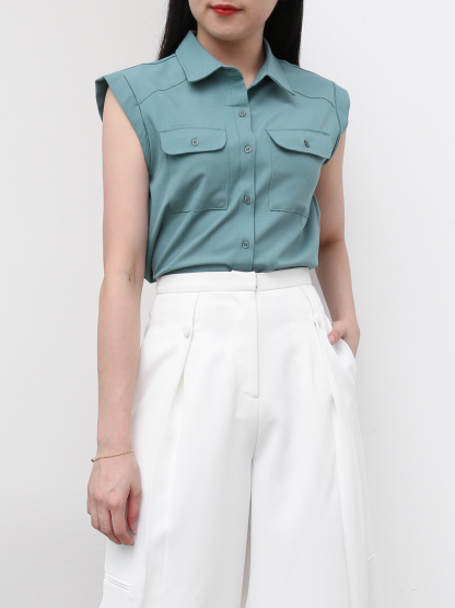 High Waist Wide Leg Long Pants AC077